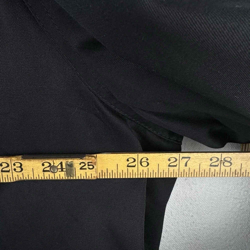 Ralph Lauren Black Trench Coat OverCoat Quilted Cotton Blend Lined Insulated 48R
